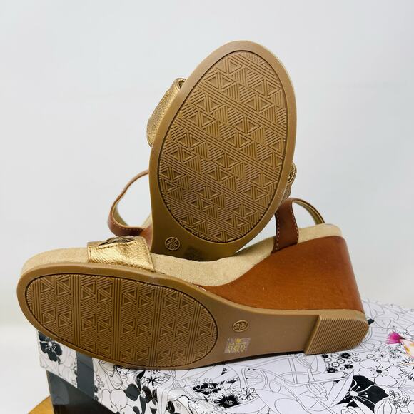 CL By Laundry Wedge Sandals Rope Woven Strap Slingback Shimmer Bronze 9.5 NIB - Picture 8 of 8